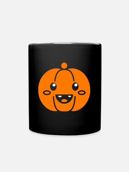 Kürbis - Tasse einfarbig - Schwarz