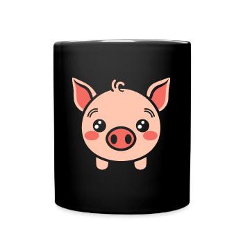 cochon - Mug uni - noir - Devant