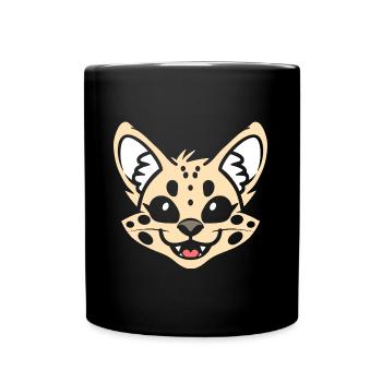 Serval - Tasse einfarbig - Schwarz - Vorne