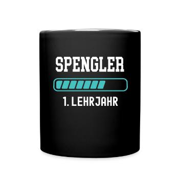 Spengler Ausbildung 1 Lehrjahr 1. Ausbildungsjahr - Tasse einfarbig - Schwarz - Vorne