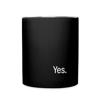 yes yes funny gift - Full Colour Mug - black - Front
