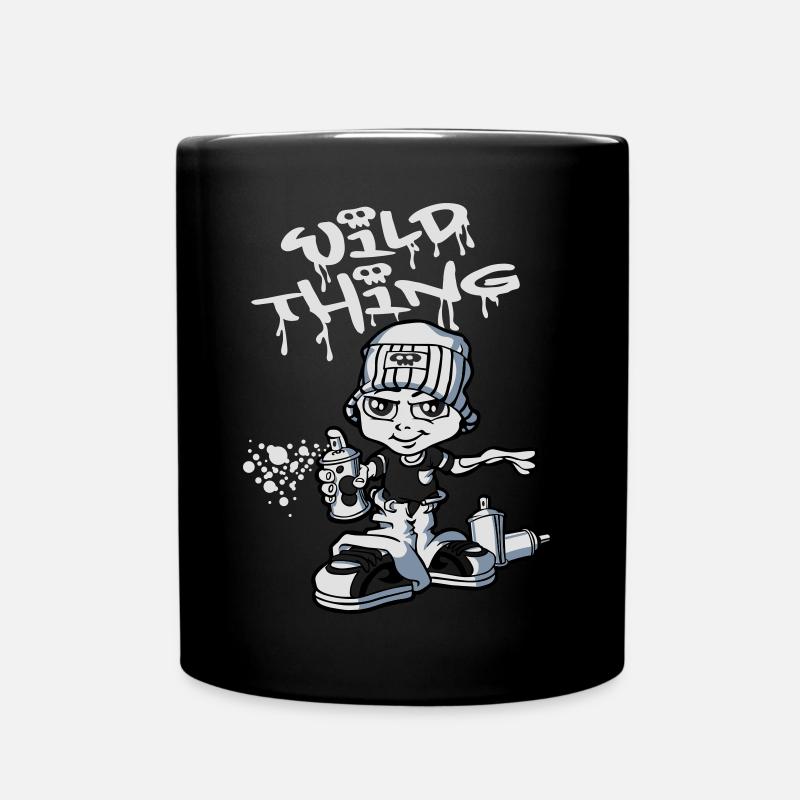 Junge Graffiti-flex - Tasse einfarbig - Schwarz