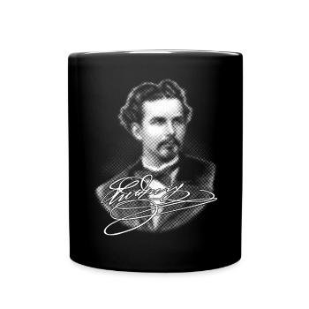 Da Kini - weiße Edition - Tasse einfarbig - Schwarz - Vorne