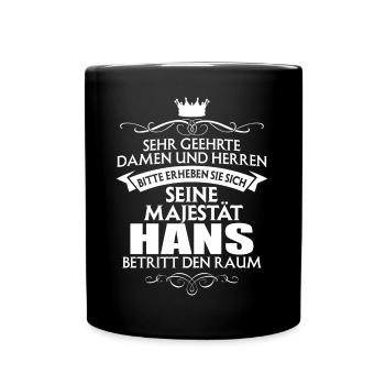 HANS - Majestät - Tasse einfarbig - Schwarz - Vorne