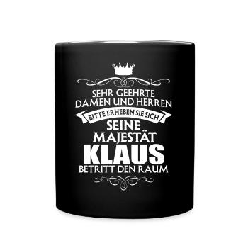KLAUS - Majestät - Tasse einfarbig - Schwarz - Vorne