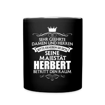 HERBERT - Majestät - Tasse einfarbig - Schwarz - Vorne