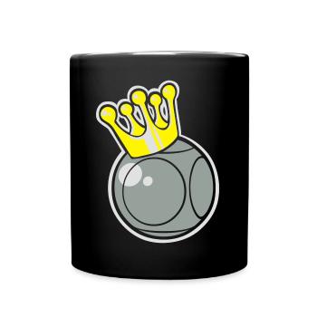king petanque logo flex - Tasse einfarbig - Schwarz - Vorne