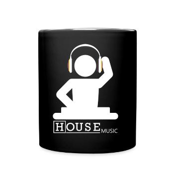 House Music - Tasse einfarbig - Schwarz - Vorne