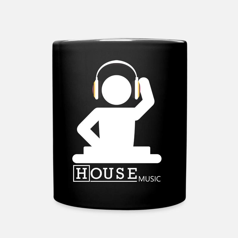 House Music - Tasse einfarbig - Schwarz