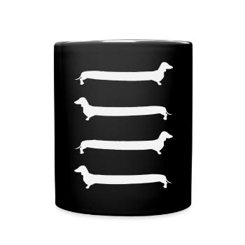 Echelle de teckel - Mug uni - noir - Devant