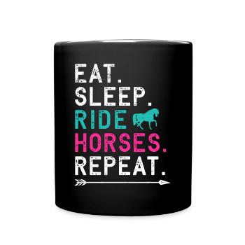CHEVAUX CHEMISE - Mug uni - noir - Devant