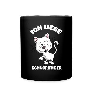 I love whiskers - cats - cats - tigers - Full Colour Mug - black - Front