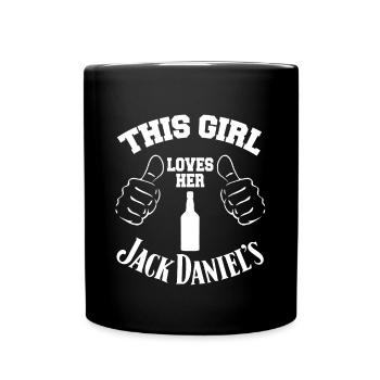 This girl loves her J D - Full Colour Mug - black - Front