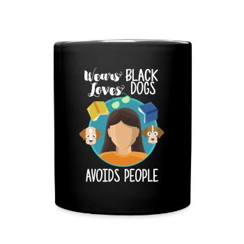 Introverti - Mug uni - noir - Devant