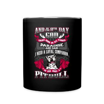 Pit Bull Pitbull Loyal Companion Prayer Gift - Full Colour Mug - black - Front