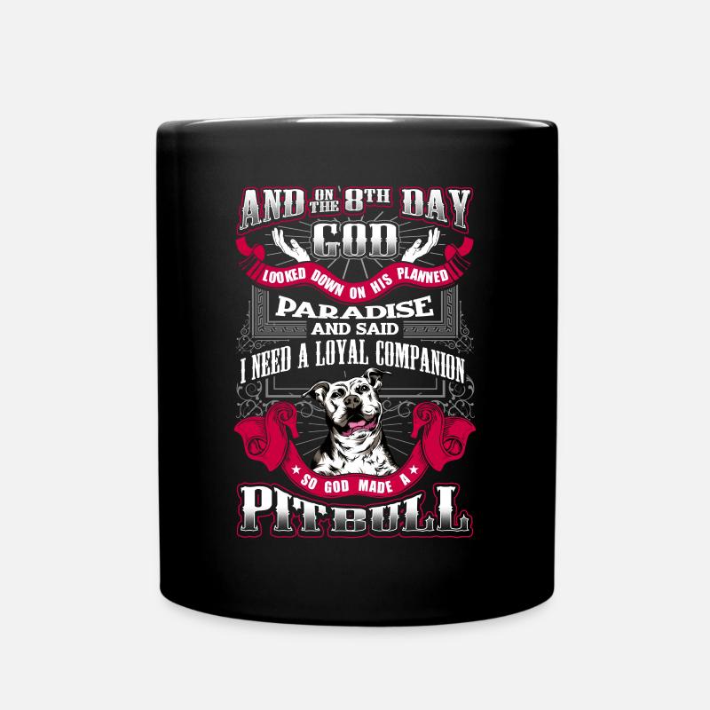 Pit Bull Pitbull Treuer Begleiter Gebet Geschenk - Tasse einfarbig - Schwarz