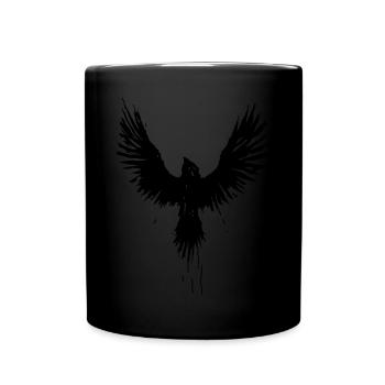 schwarze Krähe - Tasse einfarbig - Schwarz - Vorne