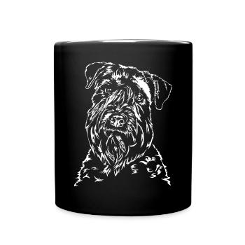 SOFT COATED WHEATEN TERRIER Portrait Wilsigns - Full Colour Mug - black - Front