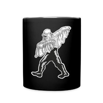 Dabbing Bigfoot in Halloween Ghost Costume - Tasse einfarbig - Schwarz - Vorne