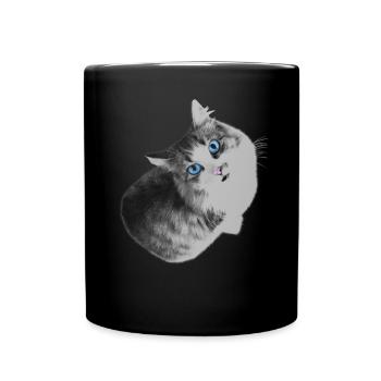 Maya the cat - Full Colour Mug - black - Front