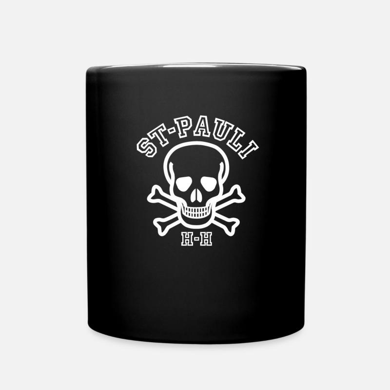 Totenkopf St-Pauli - Tasse einfarbig - Schwarz