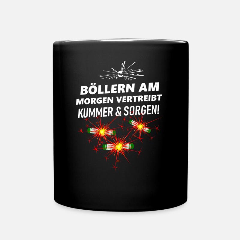 Feuerwerk am Morgen Pyro - Tasse einfarbig - Schwarz