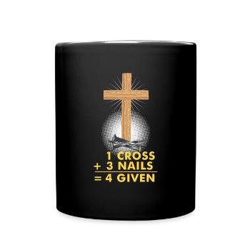 Witziges Religion Jesus Vergebung Christ Geschenk - Tasse einfarbig - Schwarz - Vorne