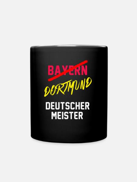 Dortmund Deutschermeister Fußball - Tasse einfarbig - Schwarz