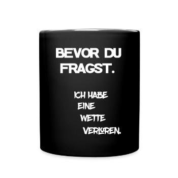 lost bet - Full Colour Mug - black - Front