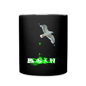 Kackende Moewe - Tasse einfarbig - Schwarz - Vorne