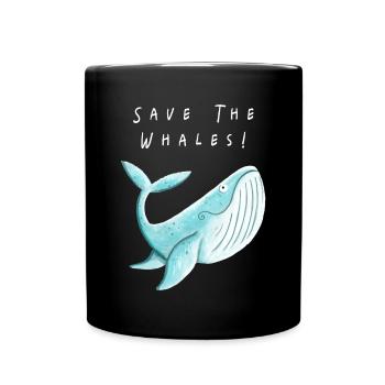 Sauver La baleine I Protection de la nature Bien-être des animaux Cadeau - Mug uni - noir - Devant