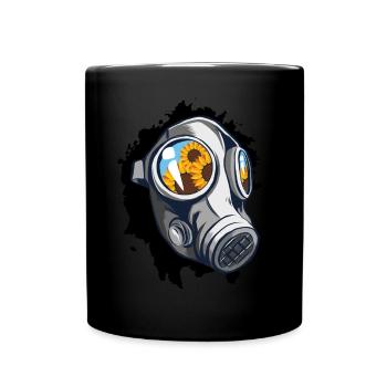gas mask - Full Colour Mug - black - Front