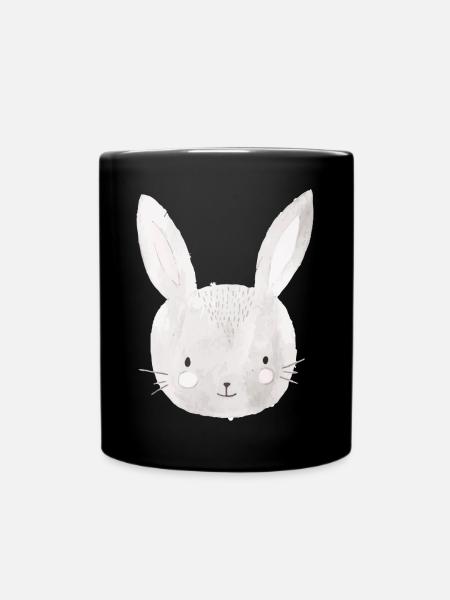 Bunny Rabbit Family Easter bunny - Full Colour Mug - black