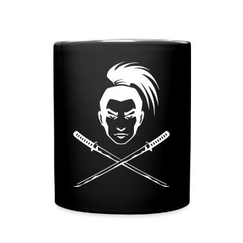 Un samouraï japonais - Mug uni - noir - Devant