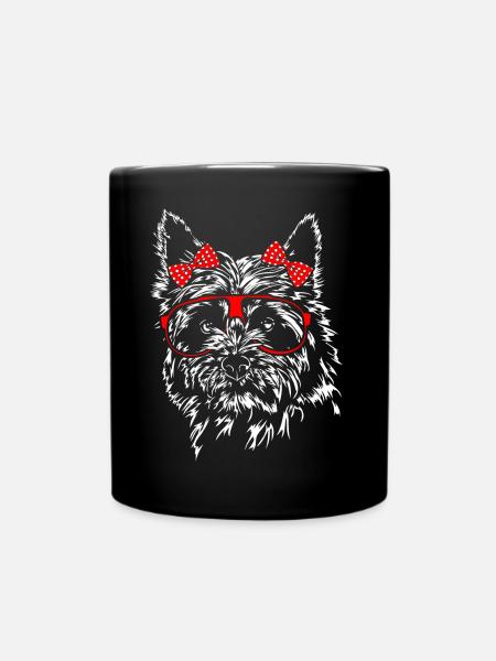 CAIRN TERRIER fille chien drôle Chiens Wilsigns - Mug uni - noir