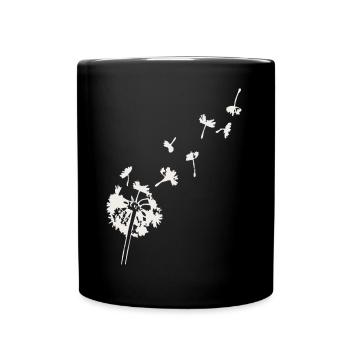 Pusteblume - Tasse einfarbig - Schwarz - Vorne