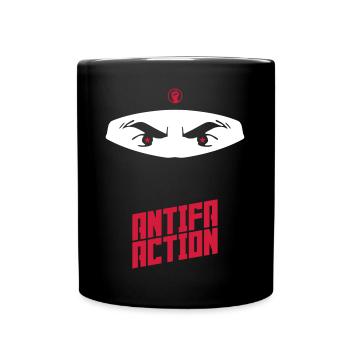 Antifa Action - Ninja - Full Colour Mug - black - Front