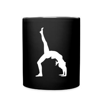 Gymnastik Tänzerin - Tasse einfarbig - Schwarz - Vorne