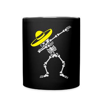 Dab Dabbing skeleton Sombrero Mexico Cinco de Mayo - Mug uni - noir - Devant