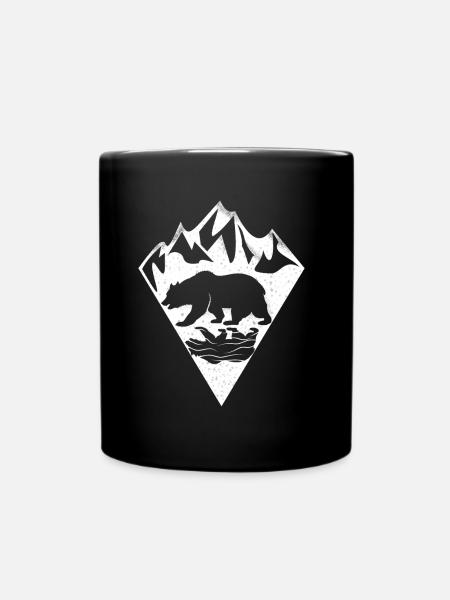 Bear mountains landscape - Full Colour Mug - black