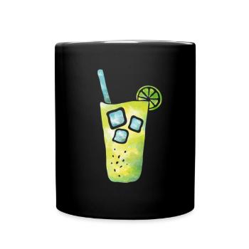 boissons fraîches au citron - Mug uni - noir - Devant