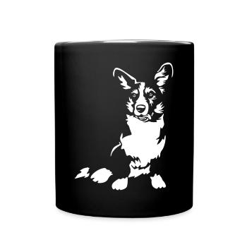 Welsh Corgi "Black Edition" - Full Colour Mug - black - Front