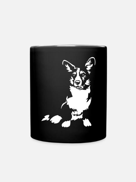 Welsh Corgi "Black Edition" - Tasse einfarbig - Schwarz