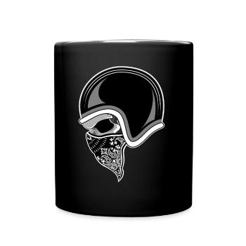 Motorcycle skull skull - Full Colour Mug - black - Front