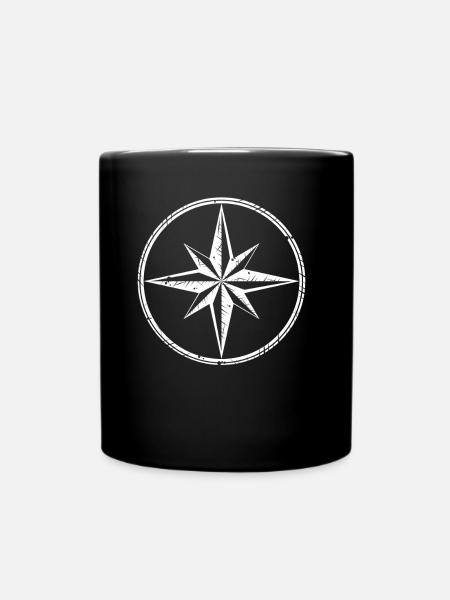 Boussole de l’étoile nautique - Mug uni - noir