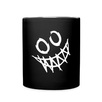 Funny smile face - Full Colour Mug - black - Front