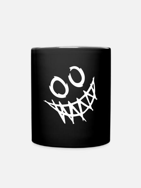 Funny smile face - Mug uni - noir