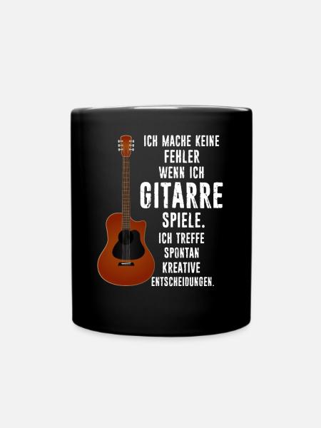 ICH MACHE KEINE FEHLER WENN ICH GITARRE SPIELE... - Tasse einfarbig - Schwarz