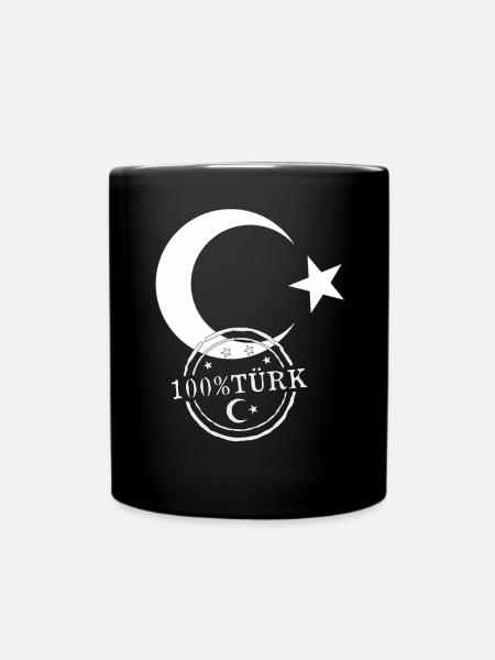 Drapeau turc 100% turc - Mug uni - noir