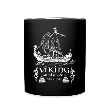 Viking Weltreise Design - Tasse einfarbig - Schwarz - Vorne